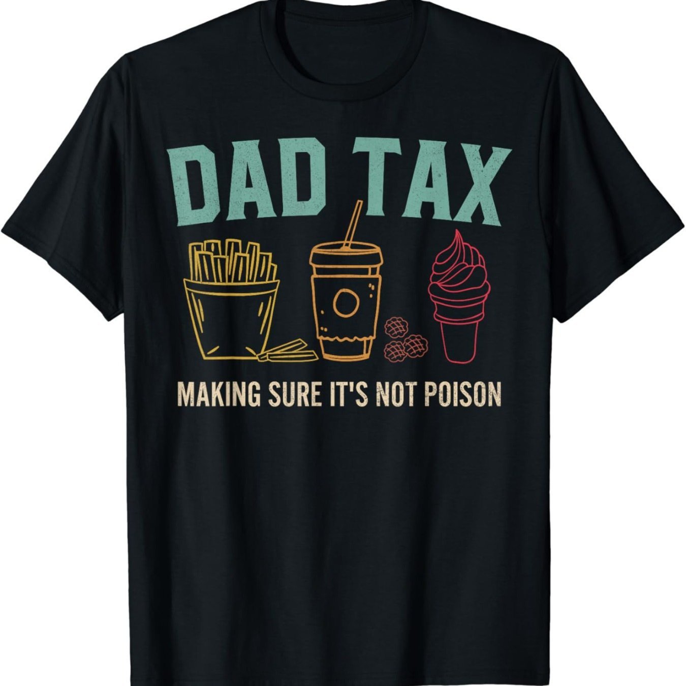 Dad Tax Printed T-shirt, Trendy Short Sleeve, Street Style Short Sleeve T-shirt, Comfortable Fit, Essential Fashion T-shirt For US Elections-0