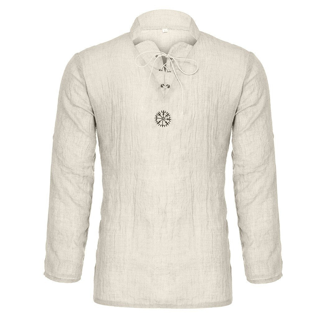 Summer Men's shirt Camisa New Style Long sleeve Loose shirt Personality Cotton-linen Pure Blouse Top Streetwear Camisa masculina-4